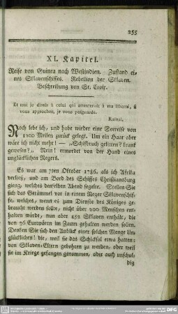 XI. Kapitel. Reise von Guinea nach Westindien