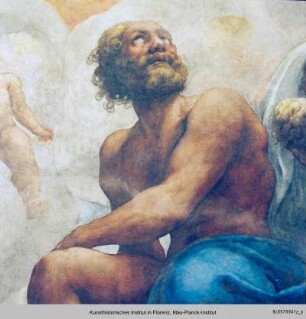 Kuppelausmalung : Christus und die Apostel erscheinen Johannes : Apostelgruppe Andreas, Jakobus Major und Simon