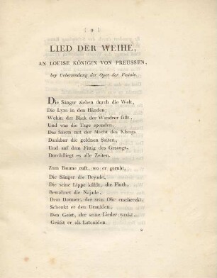 Lied der Weihe