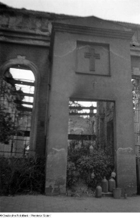 Ansicht im kriegszerstörten Zustand