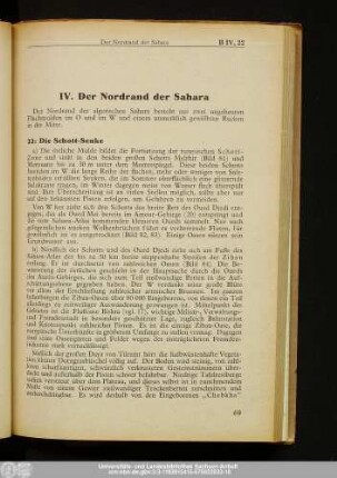 IV. Der Nordrand der Sahara