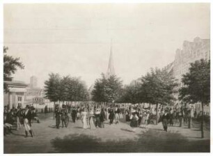 Jungfernstieg zu Hamburg, Blick von Westen