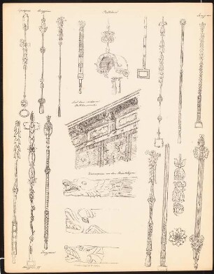 Details Langgasse, Danzig: Perspektivische Ansicht, Details (aus: Architekt. u. techn. Reiseskizzen aus Ost- und Westpreußen, Studienfahrt 1858)
