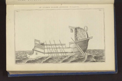 AN ANCIENT TRIREME, ACCORDING TO BAFIUS. Plate 2. Page 4.