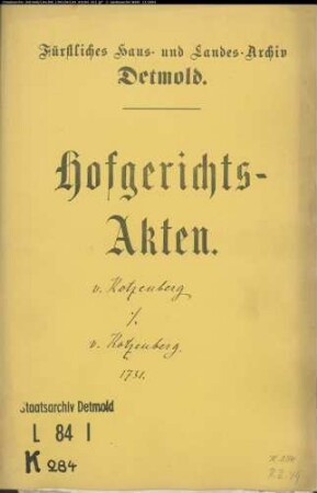 von Kotzenberg, Theodore Magdalene und Wilhelm Julius, Waldeckscher Fähnrich (Geschwister) gegen Kommissar Karl von Kotzenberg - Forderung und Gegenforderung