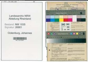 Entnazifizierung Johannes Ocklenburg , geb. 02.01.1910 (Kaufmaennischer Angestellter)