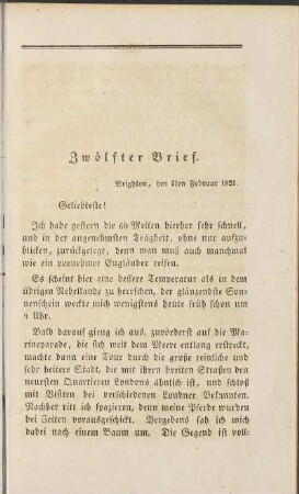 Zwölfter Brief.