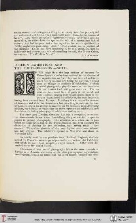 Foreign Exhibitions and the Photo-Secession—Notes [unsigned text]