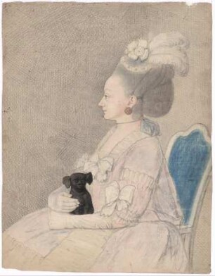 Dame mit Hund (Porträt)