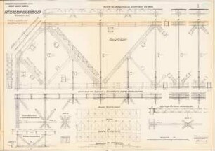 Rhein-Herne-Kanal. Überführung der Hüttenbahn, Oberhausen: Hauptträger: Schnitte, Details 1:200, 1:25, 1:20