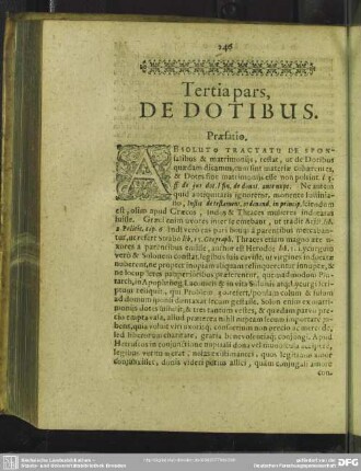 Tertia pars, De Dotibus