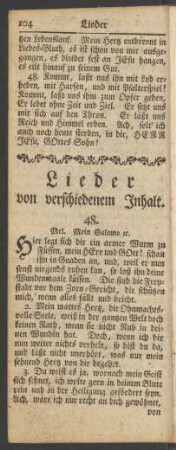 Lieder von verschiedenem Inhalt.