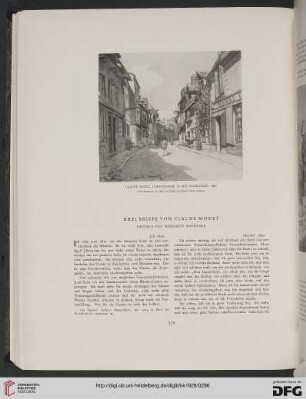 Drei Briefe von Claude Monet: Deutsch von Margarete Mauthner