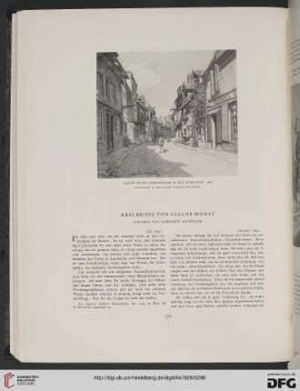 Drei Briefe von Claude Monet: Deutsch von Margarete Mauthner