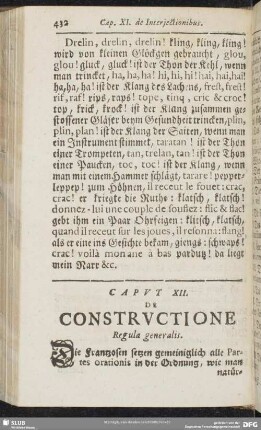 Caput XII. De Constructione