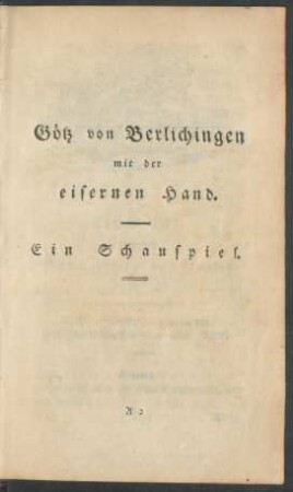 Götz von Berlichingen mit der eisernen Hand