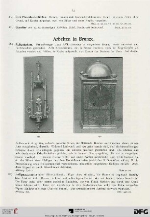 Arbeiten in Bronze (Nr. 286-306)