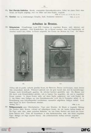 Arbeiten in Bronze (Nr. 286-306)