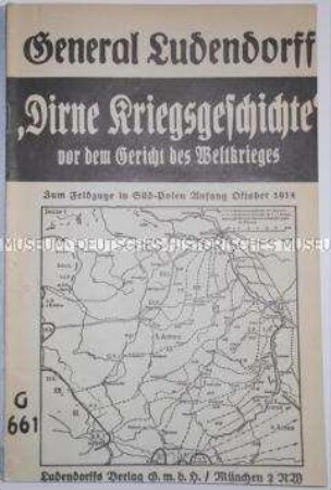 Schrift von Erich Ludendorff über den Feldzug gegen Südpolen im Oktober 1914