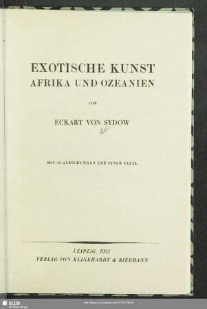 Exotische Kunst : Afrika und Ozeanien