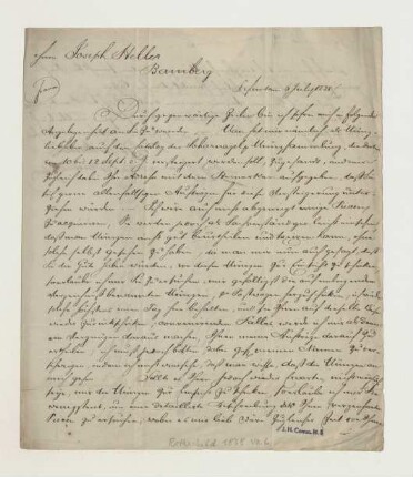 Brief von Anselm Salomon von Rothschild an Joseph Heller