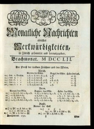 Brachmonat MDCCLII