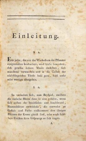 J. W. von Goethe Herzoglich Sachsen-Weimarischen Geheimenraths Versuch die Metamorphose der Pflanzen zu erklären