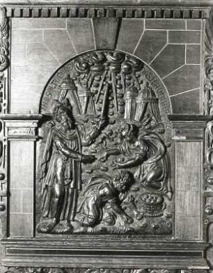 Mana-Regen (Kanzelrelief) : Mana-Regen (Kanzelrelief). Holz, geschnitzt (um 1580)