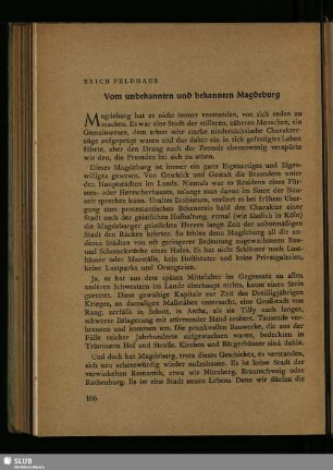 Vom unbekannten und bekannten Magdeburg