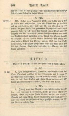Titel 9. Von den Pflichten und Rechten des Adelstandes