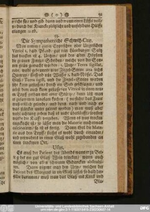 53. Die Sympathetische Schwitz-Cur.
