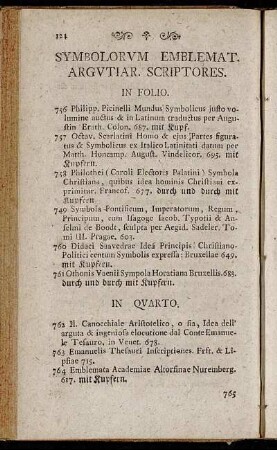 Symbolorum emblemat. argutiar. Scriptores.
