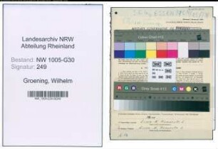 Entnazifizierung Wilhelm Groening , geb. 15.04.1900 (Dienststellenleiter)