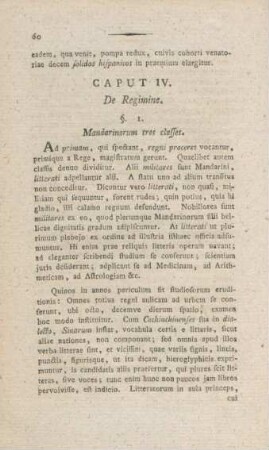 Caput IV. De regimine