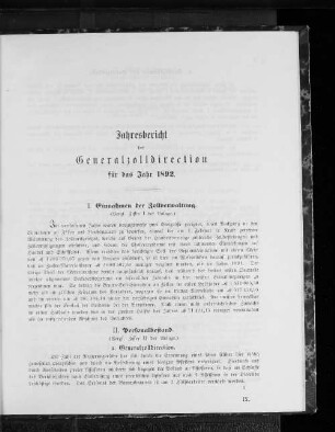 IX. Verwaltungs-Abtheilung für das Zollwesen.