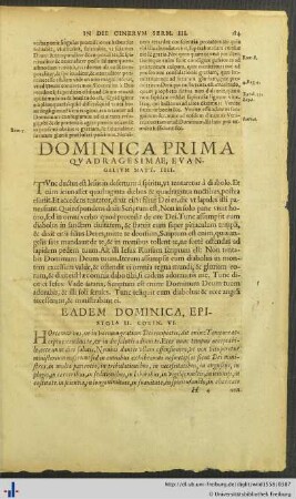 Dominica Prima Quadragesimae.