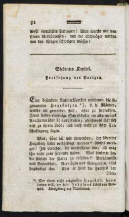 Siebentes Kapitel. Fortsetzung des Vorigen.