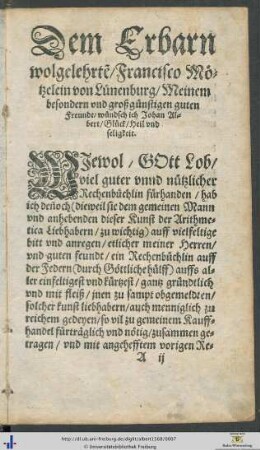 Widmungsvorrede
