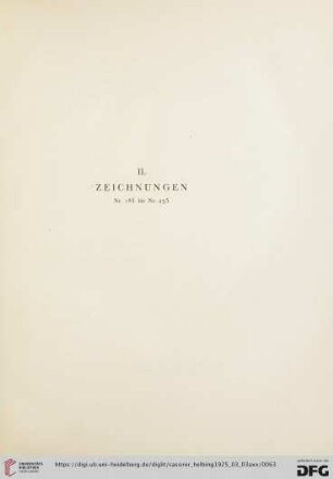 II. Zeichnungen (Nr. 185-235)
