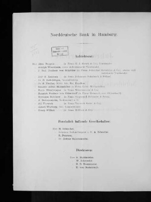 Norddeutsche Bank in Hamburg.