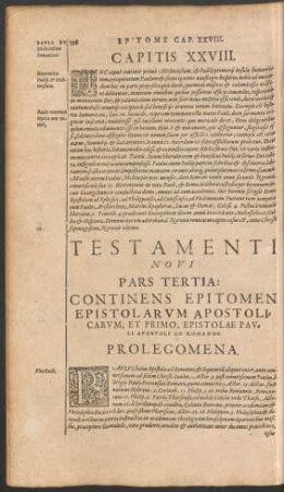 ... Primo, Epistolae Pauli Apostoli Ad Romanos.