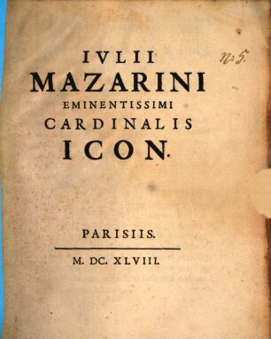 Iulii Mazarini ... Icon