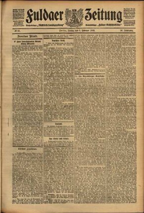 Zweite Ausgabe vom Freitag, den 05. Februar 1909.
