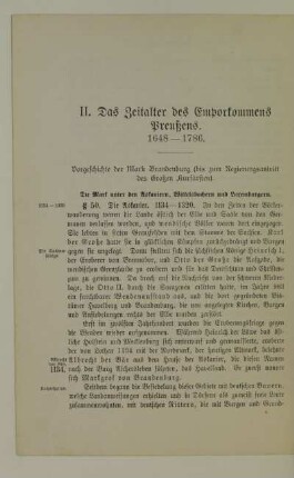 Vorgeschichte der Mark Brandenburg (bis zum Regierungsantritt des Großen Kurfürsten)