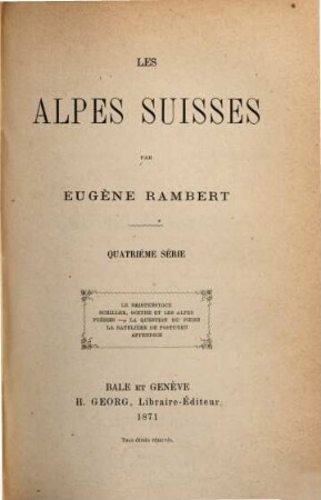 Les Alpes suisses, 4