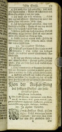 Von der Außgiessung des heiligen Geistes am heiligen Pfingst-Tage.