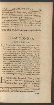 XV. Epaminondas.