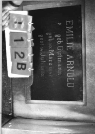 Grabstein 112 [Hahn S. 35 Grab-Nr. 803/804]: Grabstein 112B [Hahn S. 35 Grab-Nr. 803/804]