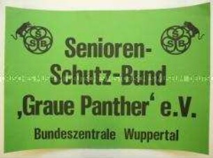 Maueranschlag des Senioren-Schutz-Bundes "Graue Panther" e.V.