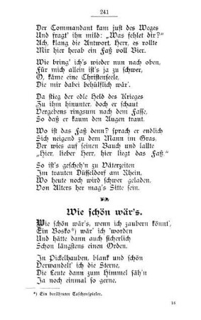 Wie schön wär's